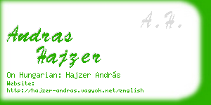 andras hajzer business card
