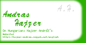 andras hajzer business card